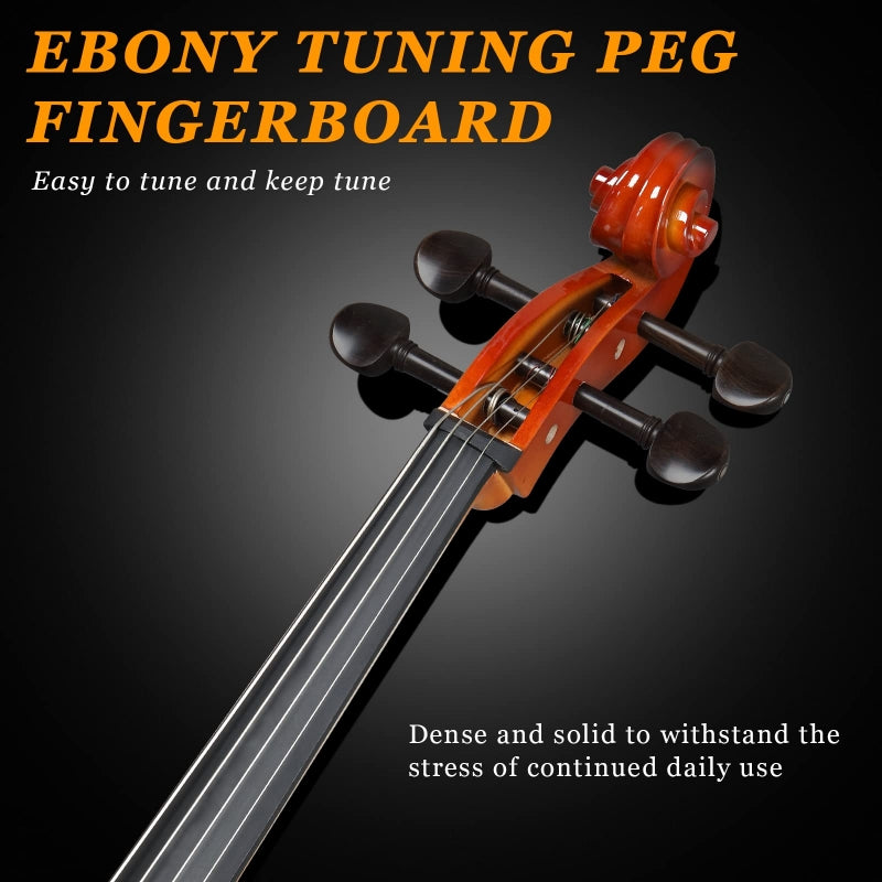 Glarry GC201 4/4 Solid Wood Spruce Panel Cello - Varnish