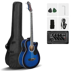 Glarry GMB101 44.5 Inch EQ Acoustic Bass Guitar - Blue