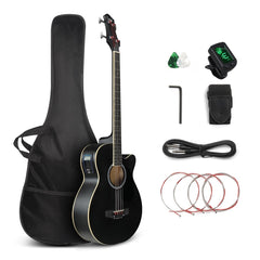Glarry GMB102 44.5 Inch EQ Acoustic Bass Guitar Matte - Black