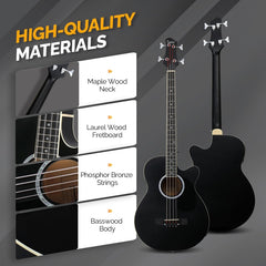 Glarry GMB102 44.5 Inch EQ Acoustic Bass Guitar w/15W Amp Matte - Black