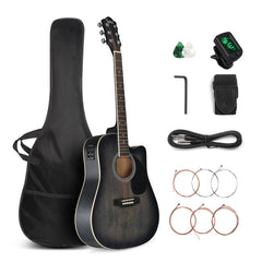 Glarry GMA101 41 Inch EQ Acoustic Guitar - Black