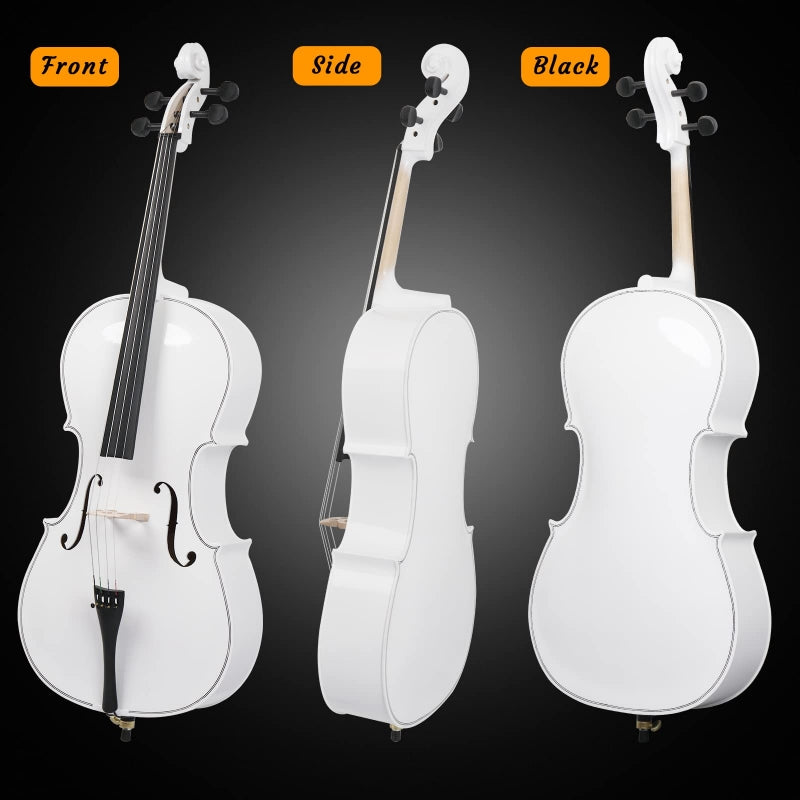Glarry GC101 4/4 Full-Size Acoustic Cello White