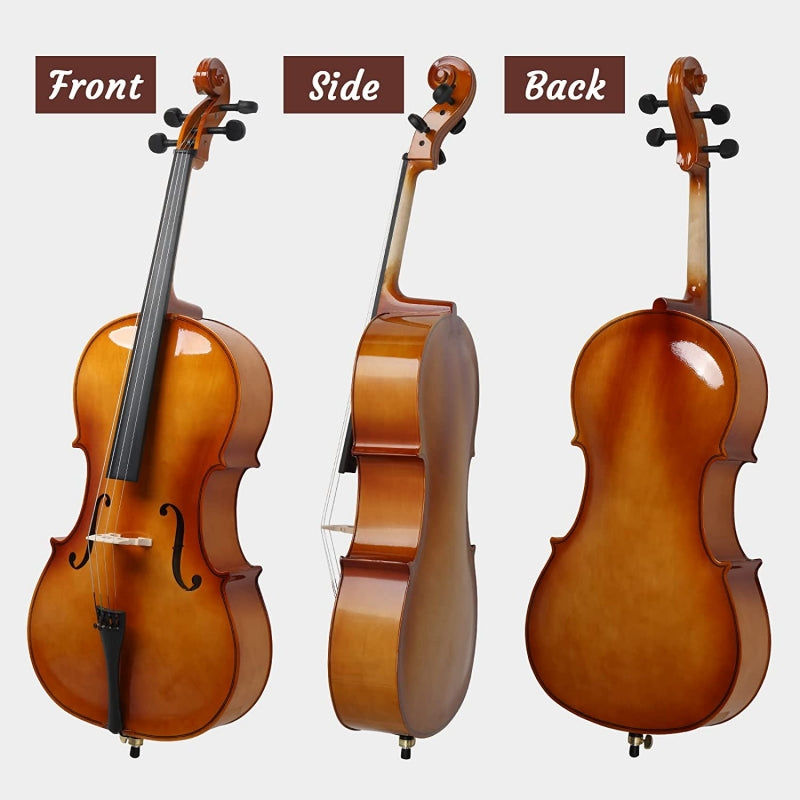 Glarry GC101 4/4 Full-Size Acoustic Cello - Retrovert