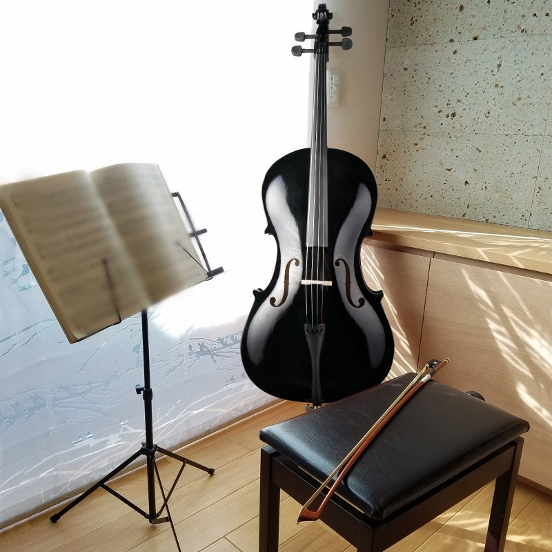 Glarry GC101 4/4 Full-Size Acoustic Cello - Black