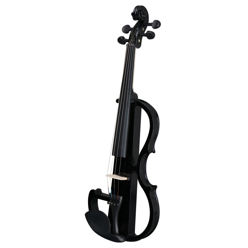 Glarry GV501 4/4 Full Size Acoustic Silent Electric Violin with Headphone - Black