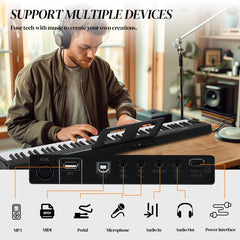 Glarry GPP-106 88 Key Foldable Full Size Semi-Weighted Standard Electric Digital Piano