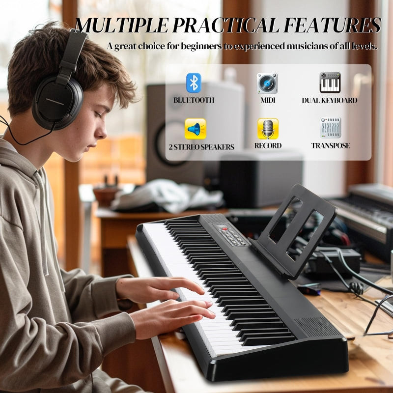 Glarry GPP-106 88 Key Foldable Full Size Semi-Weighted Standard Electric Digital Piano