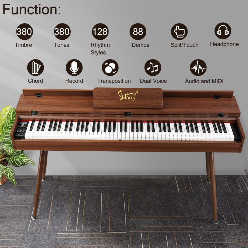 Glarry GDP-205 88 Key Full Size Weighted Keyboards Digital Piano