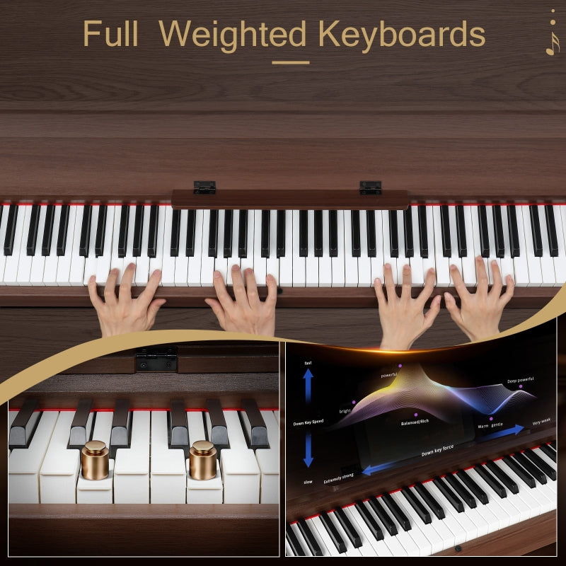 Glarry GDP-107 88-Key Home Fully Weighted Hammer-action Keybed Digital Piano