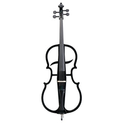 Glarry GC301 4/4 Full Size Solid Wood Electric Cello with Stereo Headphones - Black