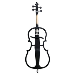 Glarry GC301 4/4 Full Size Solid Wood Electric Cello with Stereo Headphones - Black