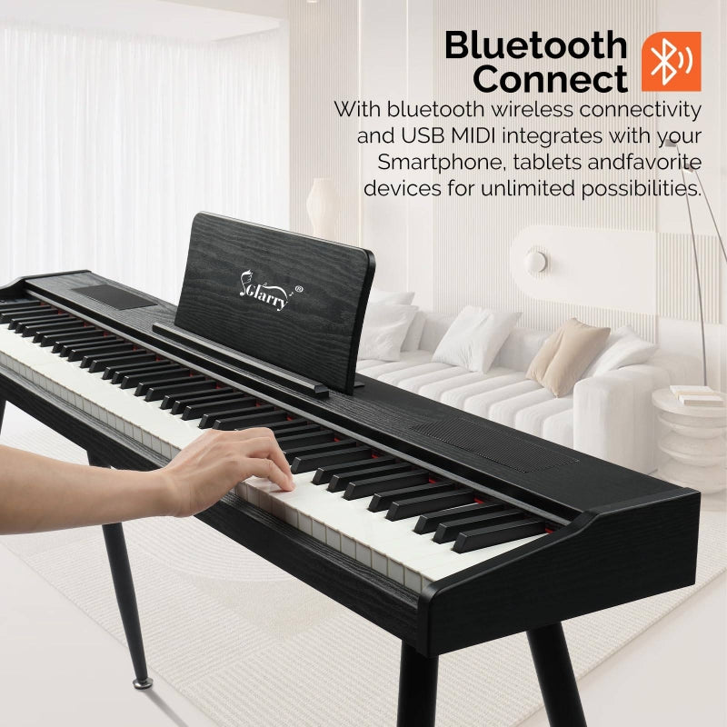 Glarry GPP-109 88 Key Full Size Semi-Weighted Standard Electric Digital Piano - Black