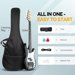 Glarry GP 5 String Electric Bass Guitar - Black
