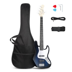 Glarry GJazz Electric 5 String Bass Guitar Full Size - Blue
