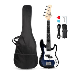 Glarry GP 36in Kid's Electric Bass Guitar - blue