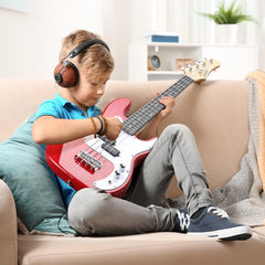 Glarry GP 36in Kid's Electric Bass Guitar - Red