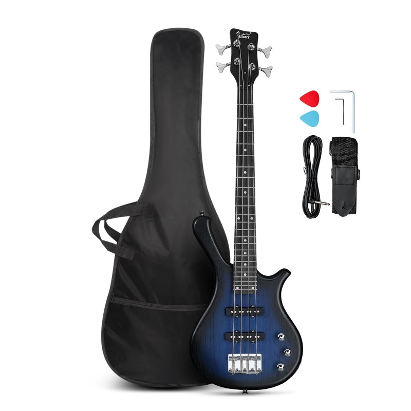 Glarry GW101 36in Kid's Electric Bass Guitar - Blue