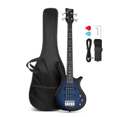 Glarry GW101 36in Kid's Electric Bass Guitar - Blue