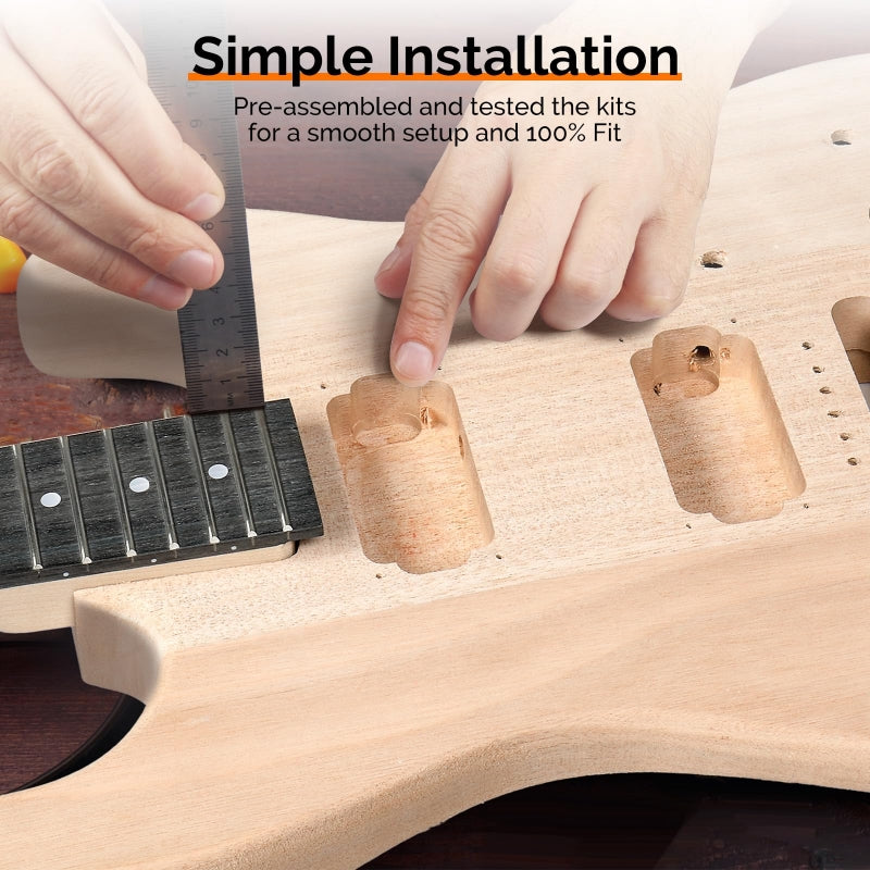 Glarry DIY GST HH Pickup Electric Guitar Kit