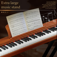 Glarry GPP-110 88 Key Full Size Semi-Weighted Standard Electric Digital Piano Natural