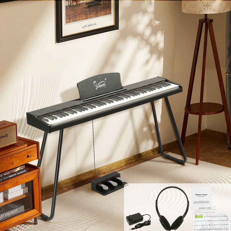 Glarry GPP-110 88 Key Full Size Semi-Weighted Standard Electric Digital Piano Black