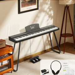 Glarry GPP-110 88 Key Full Size Semi-Weighted Standard Electric Digital Piano Black