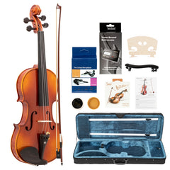Glarry GV306 4/4 Spruce Panel Violin Bright Natural Wood Back